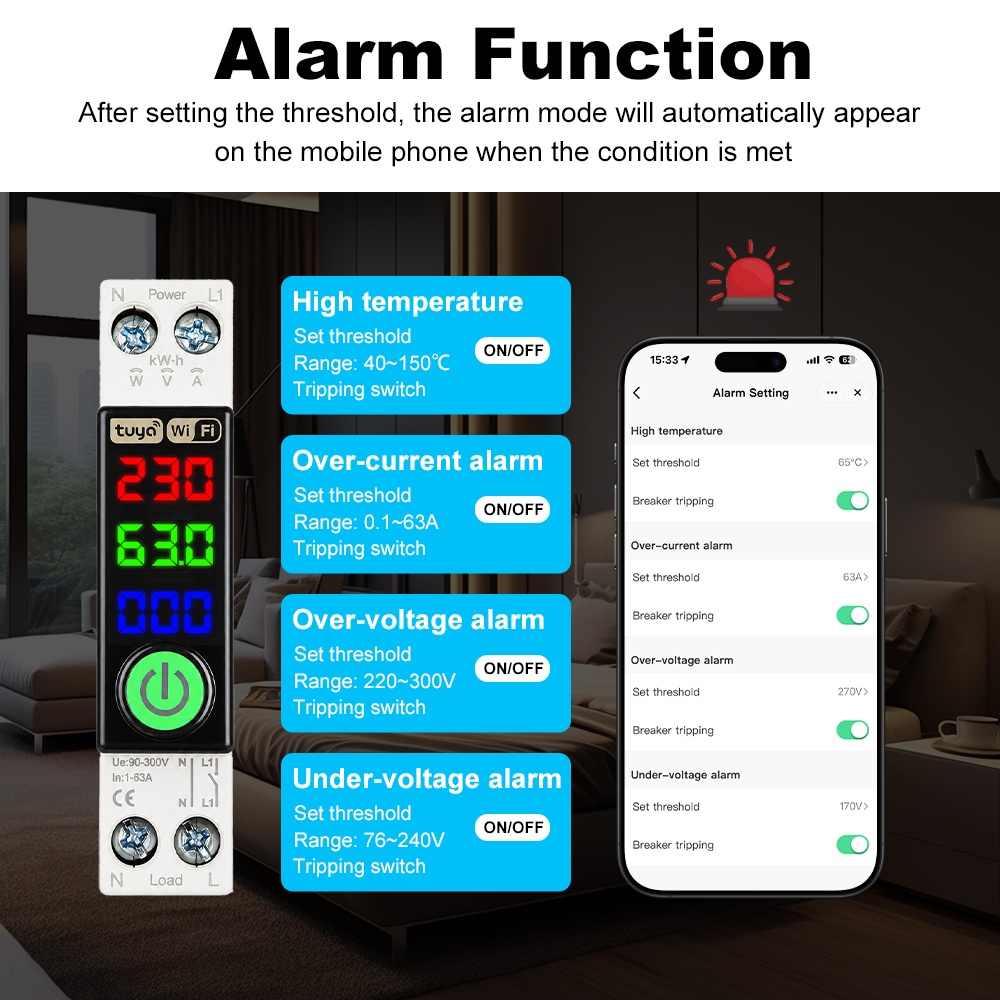 Disjuntor WiFi Manhot com Disp - Energy Monitor Meter avaliação e preço